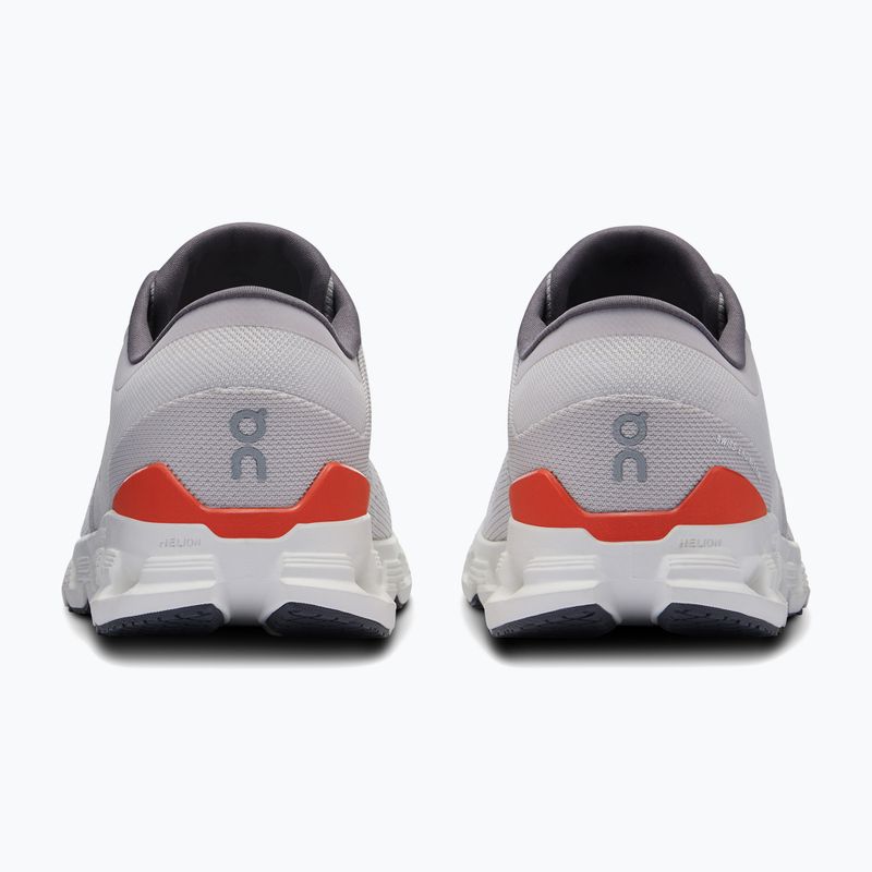 Scarpe da corsa On Cloud X 4 argento/fiamma da uomo 12