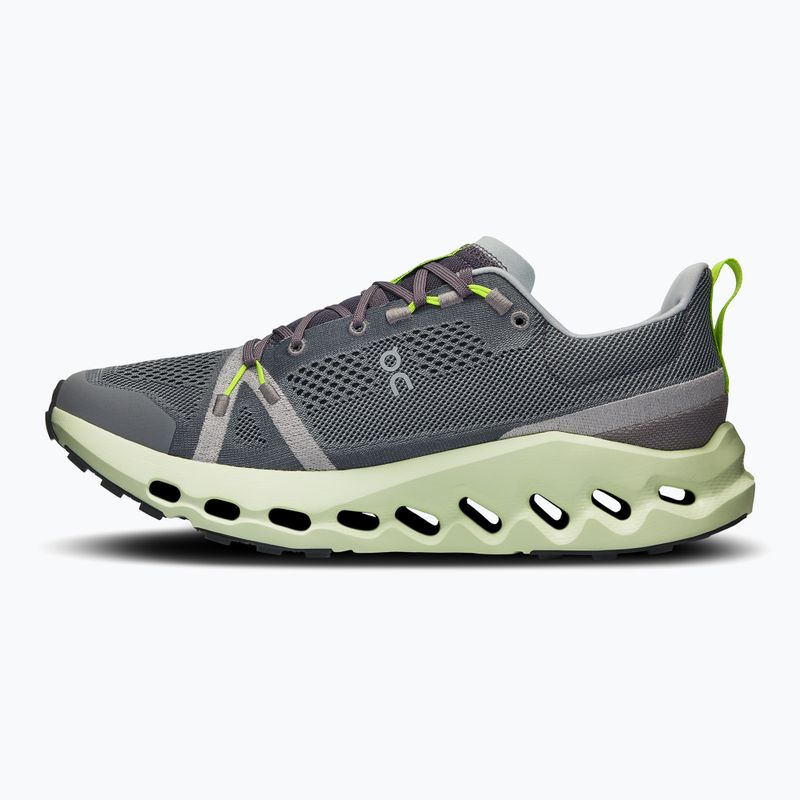 Scarpe da corsa On Cloudsurfer Trail da uomo in ferro/lima 10