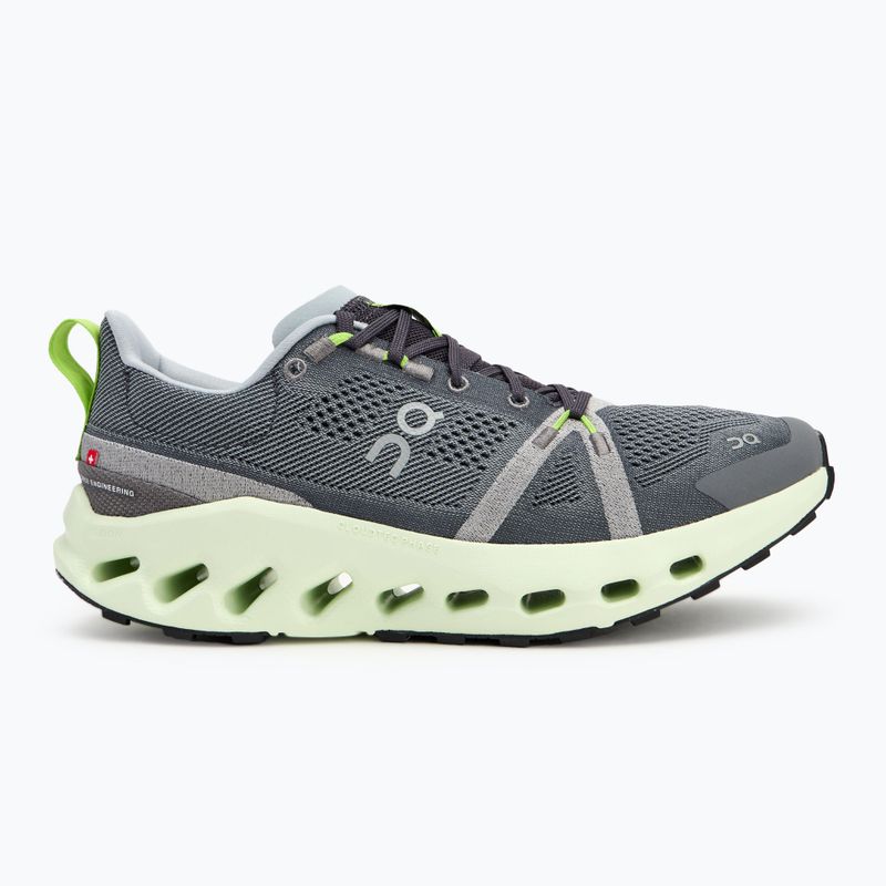 Scarpe da corsa On Cloudsurfer Trail da uomo in ferro/lima 2