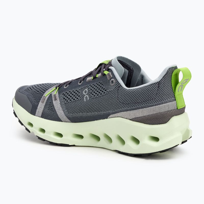 Scarpe da corsa On Cloudsurfer Trail da uomo in ferro/lima 3