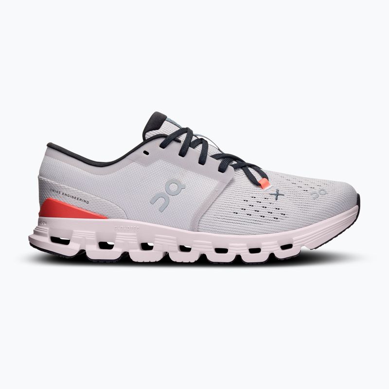 Scarpe da corsa da donna On Cloud X 4 argento/flame 9