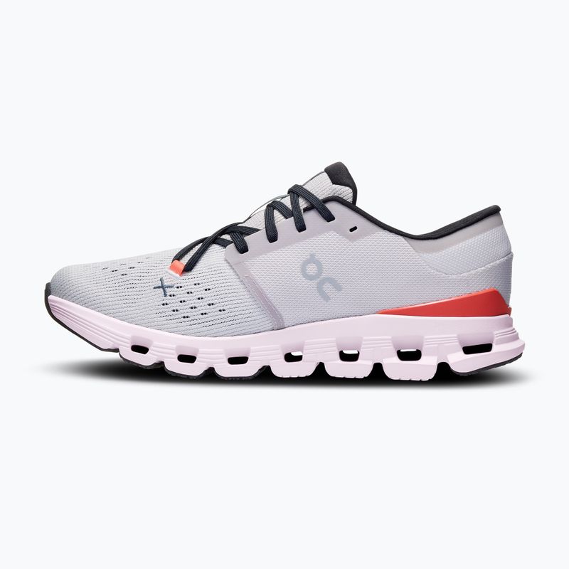 Scarpe da corsa da donna On Cloud X 4 argento/flame 10