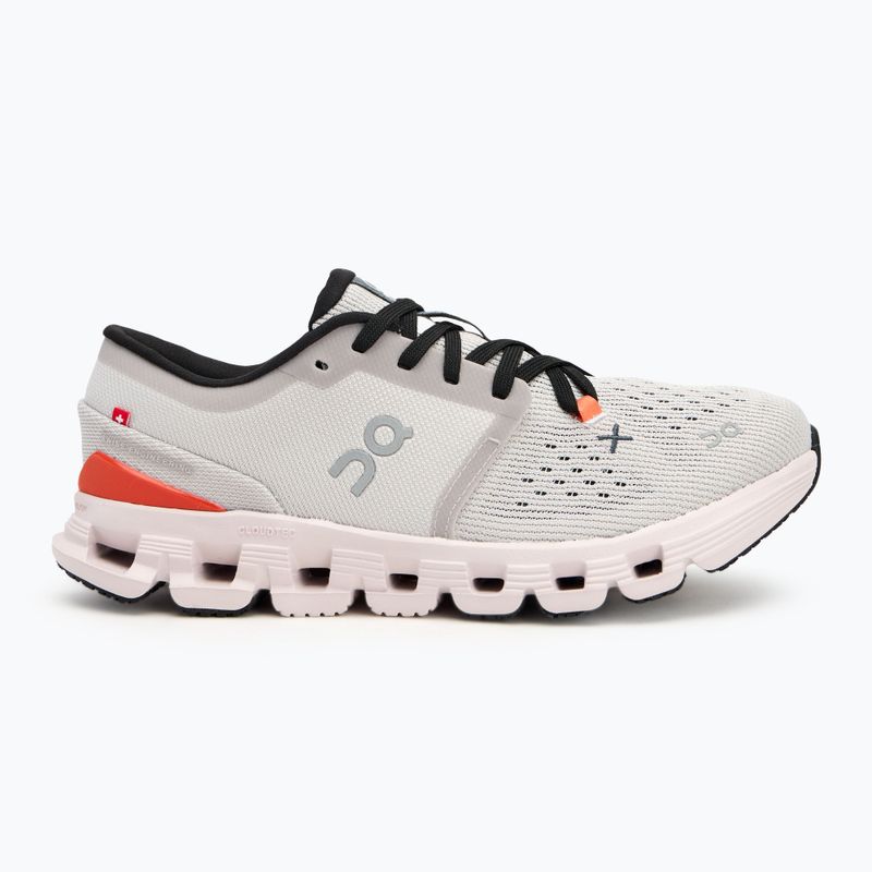 Scarpe da corsa da donna On Cloud X 4 argento/flame 2