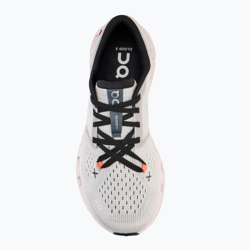 Scarpe da corsa da donna On Cloud X 4 argento/flame 5