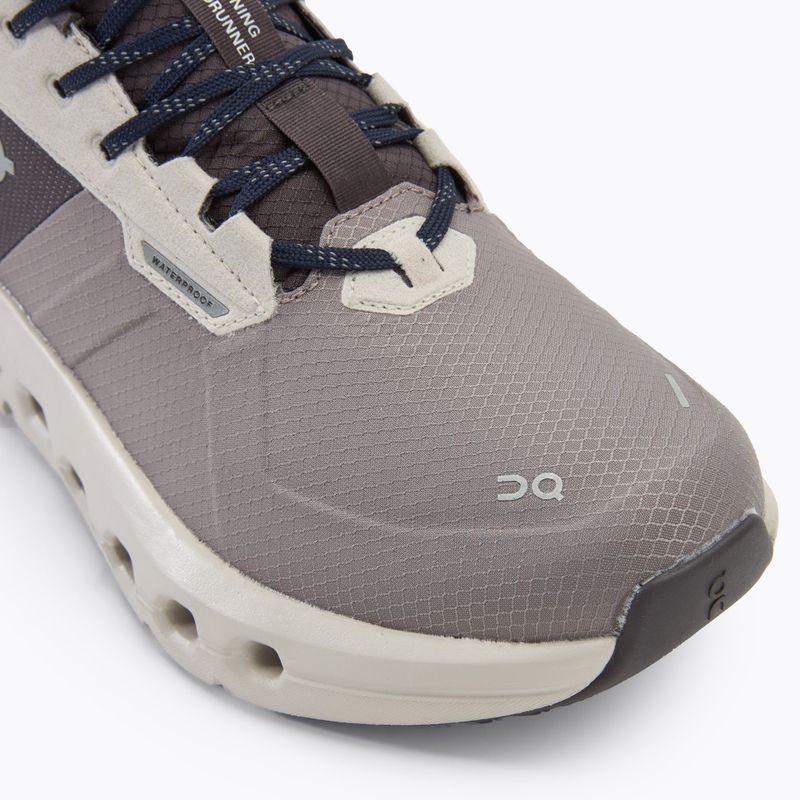 Uomo On Cloudrunner 2 Scarpe da corsa impermeabili zinco/mezzanotte 7