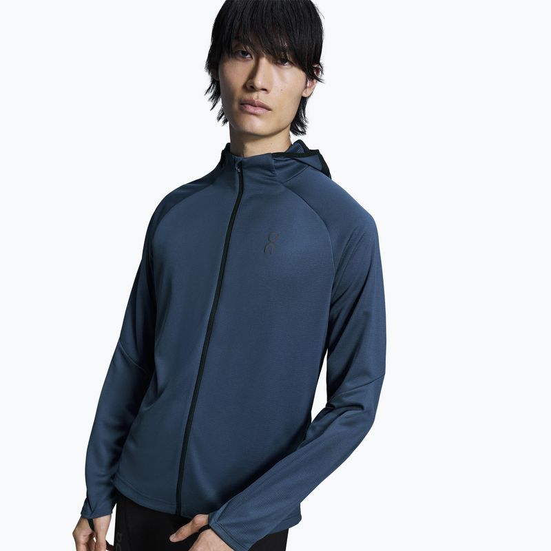 Felpa con cappuccio On Climate Zip Uomo blu 5