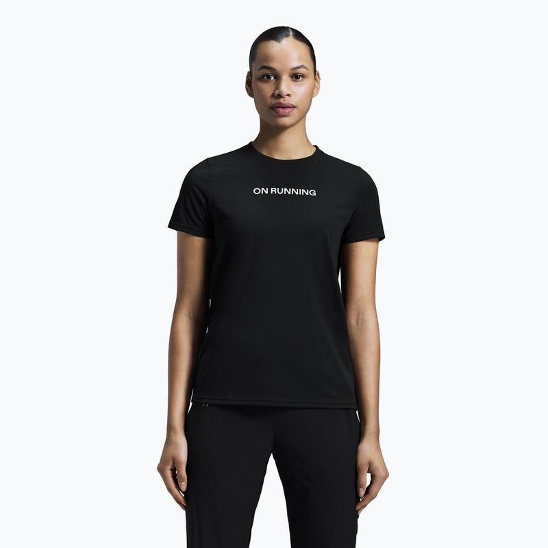Maglietta da corsa da donna On On Run-T nero