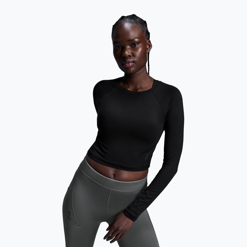Top da corsa da donna On Running Movement Long-T Crop nero 4