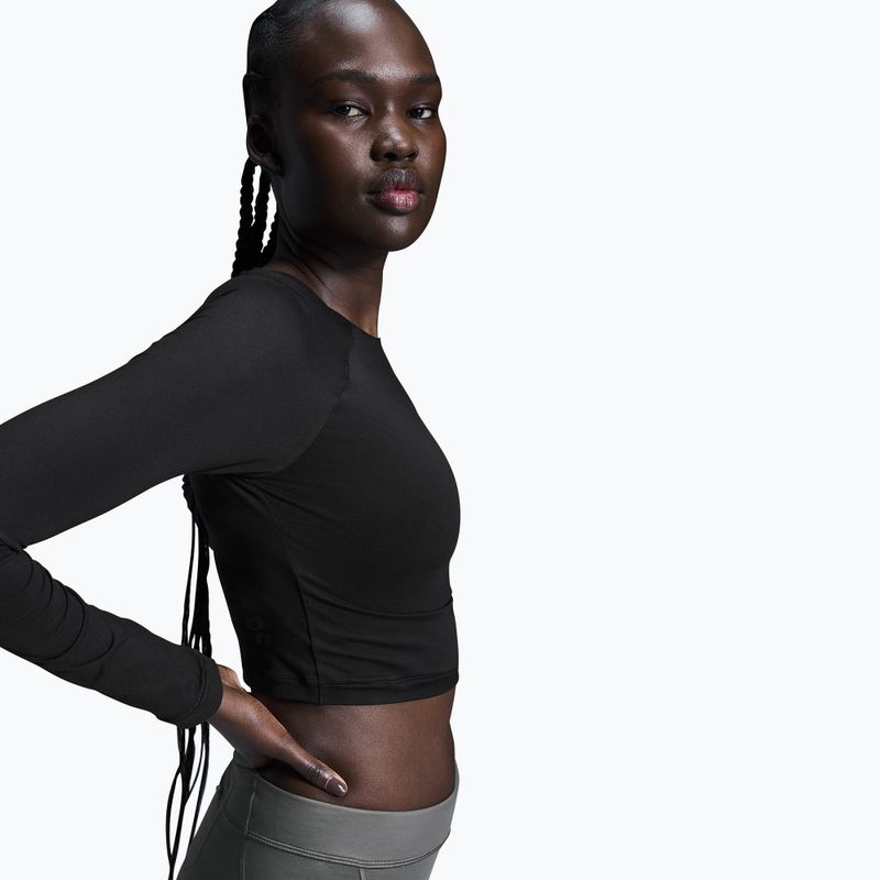 Top da corsa da donna On Running Movement Long-T Crop nero 5