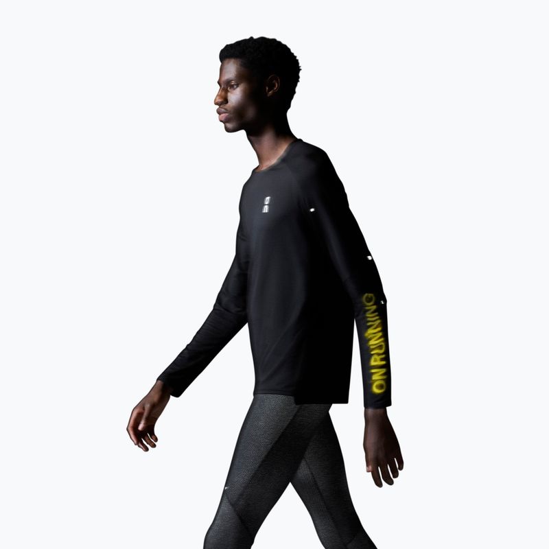 Longsleeve da corsa da uomo On Performance Long-T Lumos nero 4