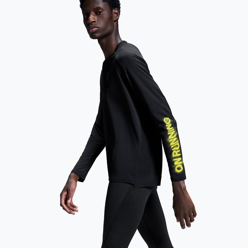 Longsleeve da corsa da uomo On Performance Long-T Lumos nero 5