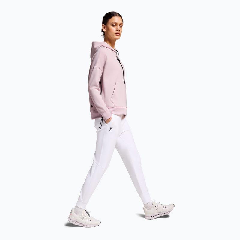 Pantaloni da allenamento da donna On Running Sweat bianco 4