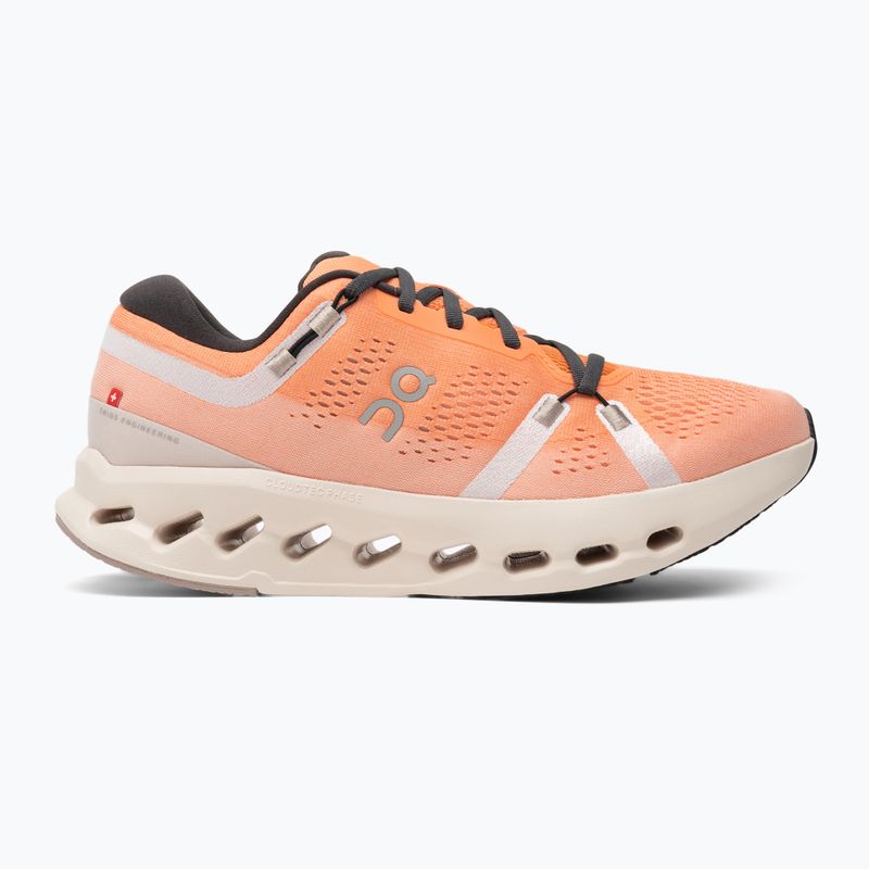 Scarpe da corsa On Cloudsurfer 2 da uomo, color mandarino/avorio 2