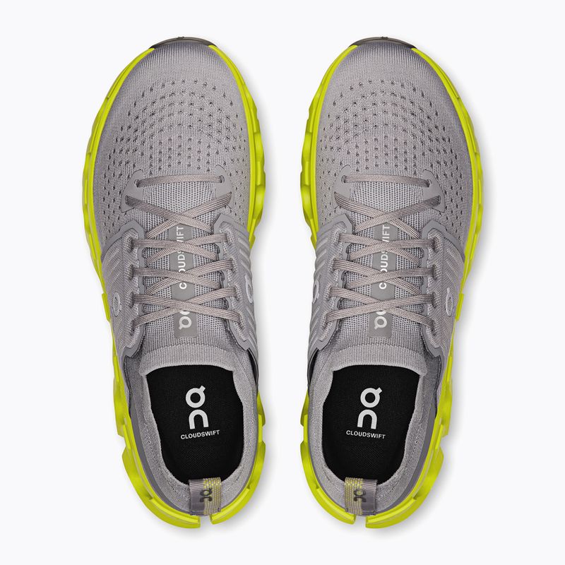 Scarpe da corsa da uomo On Running Cloudswift 4 alloy/lime 2