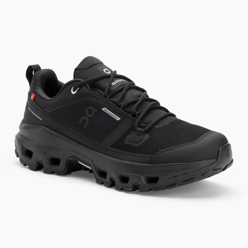 Scarpe da uomo On Running Cloudrock Low Waterproof nero/nero
