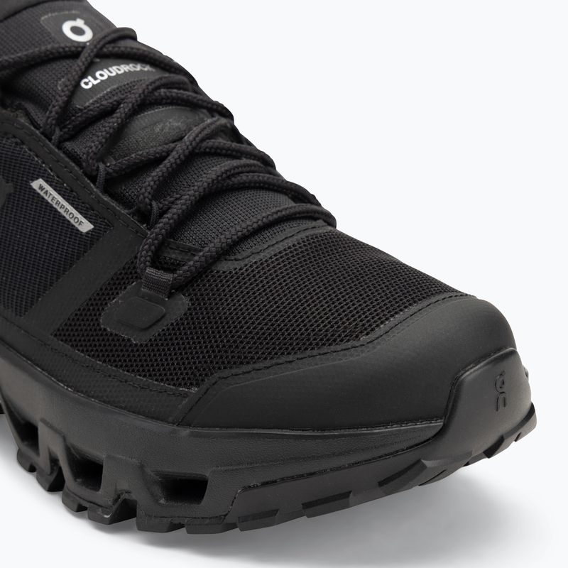 Scarpe da uomo On Running Cloudrock Low Waterproof nero/nero 7