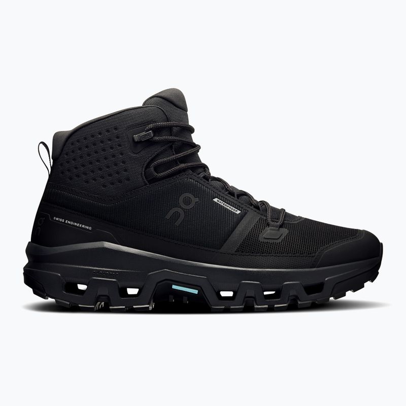 Scarpe da uomo On Running Cloudrock Mid Waterproof nero/nero