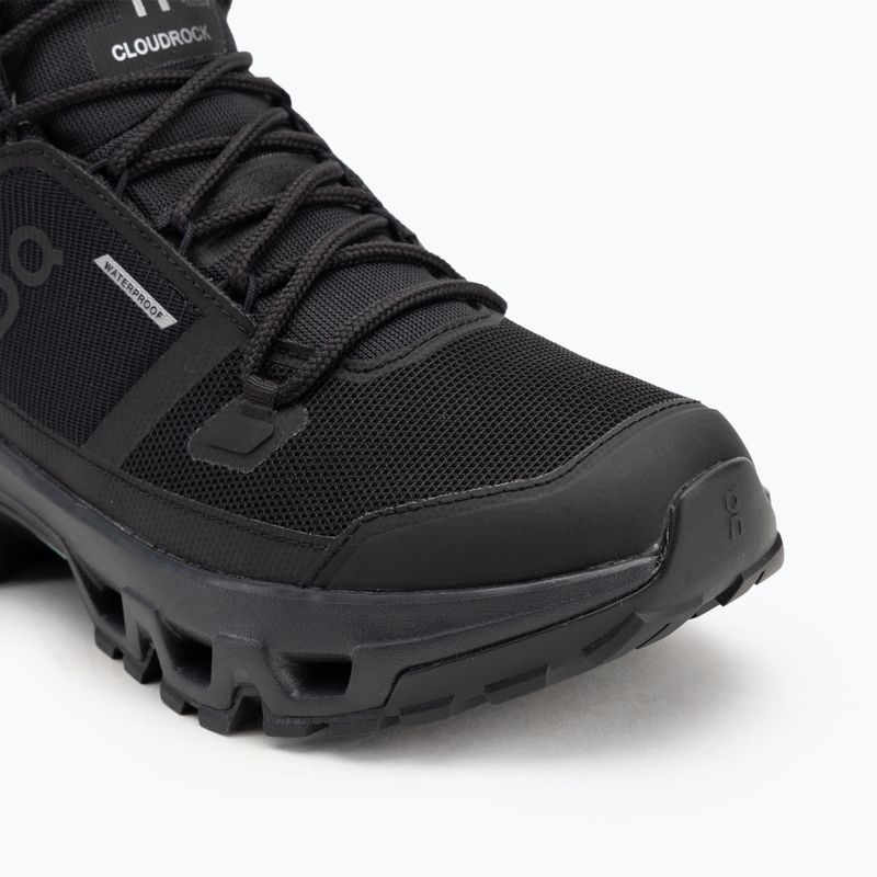 Scarpe da uomo On Cloudrock Mid Waterproof nero/nero 7