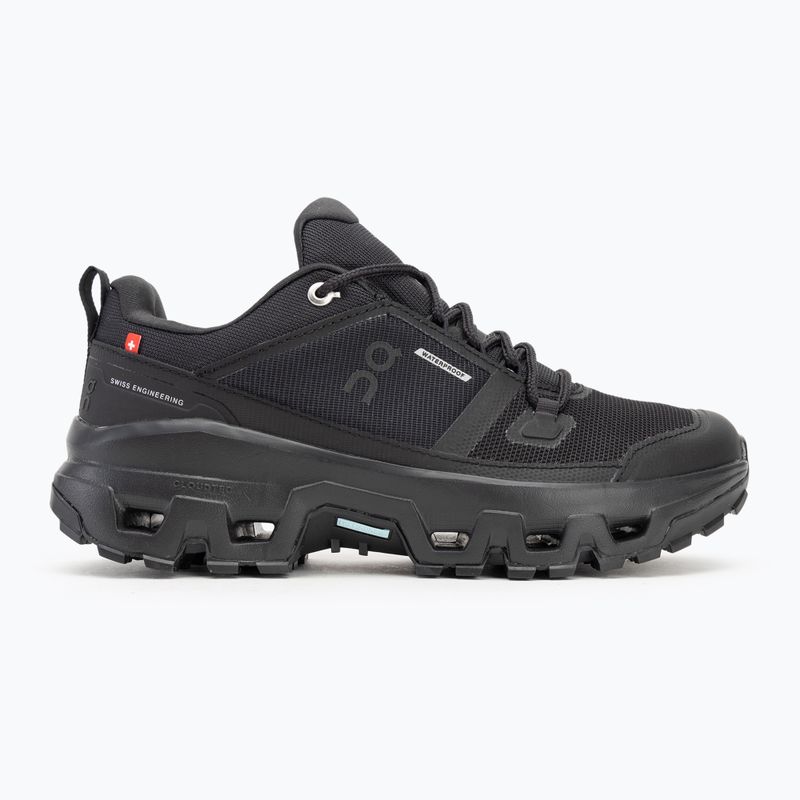 Scarpe On Running Cloudrock Low Waterproof nero/nero da donna 2