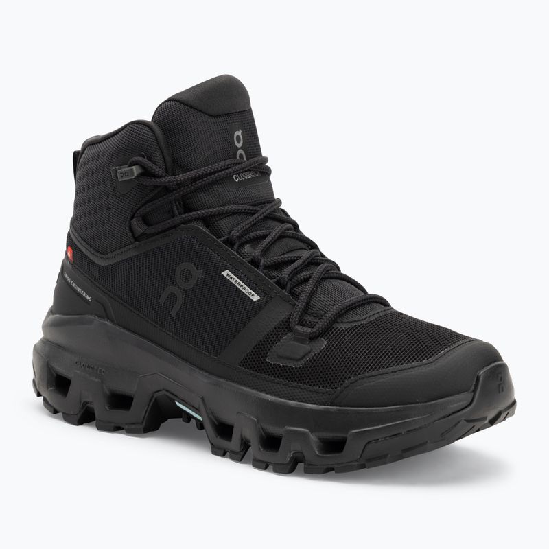 Scarpe da donna On Cloudrock Mid Waterproof nero/nero