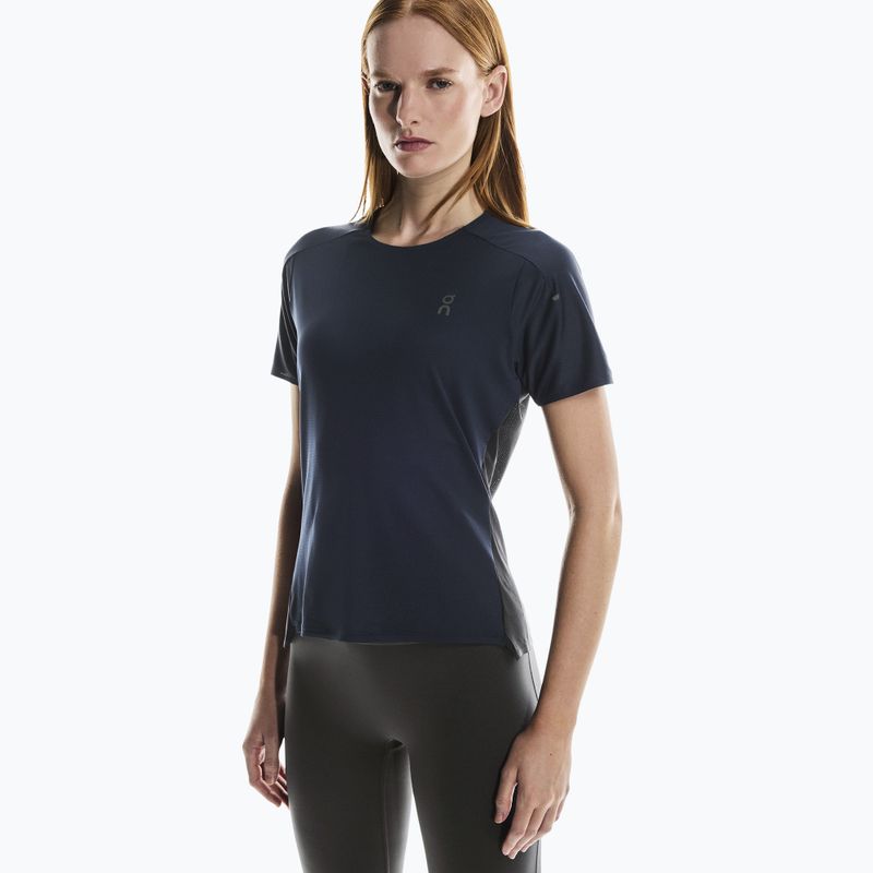 Maglietta da corsa da donna On Running Performance-T navy/nero