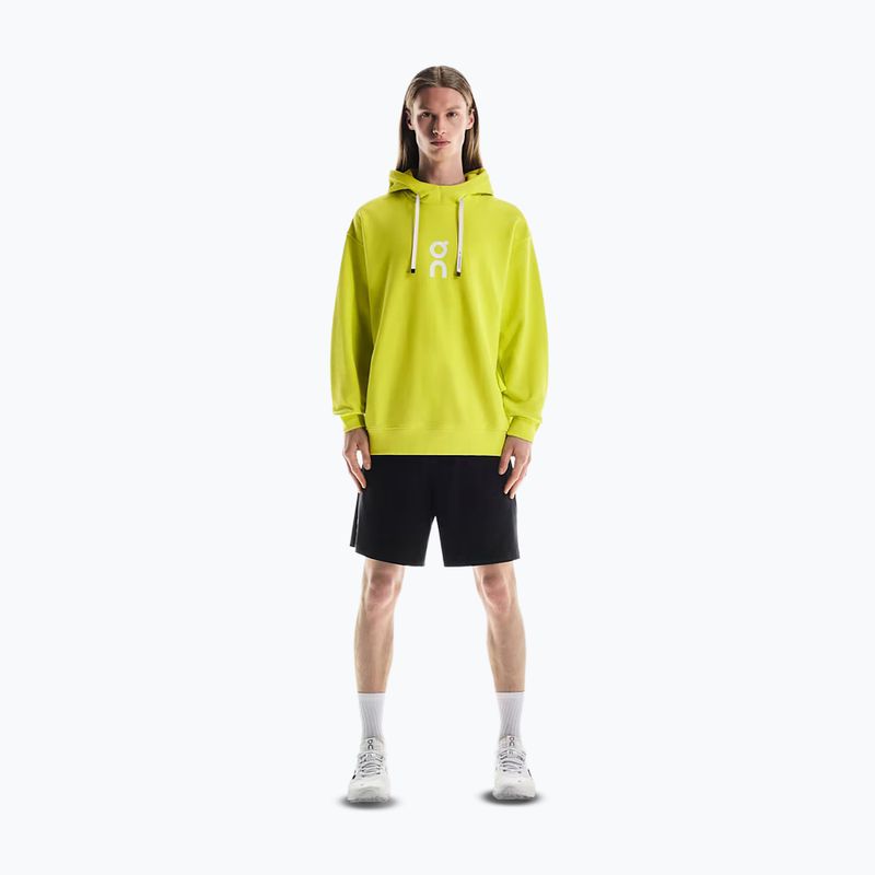 Felpa con cappuccio On Running Club Uomo lime 2
