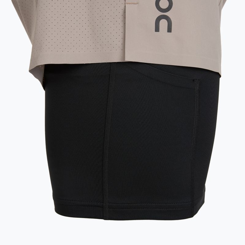 Pantaloncini da running uomo On 5" Performance 2/1 cinder/black 5