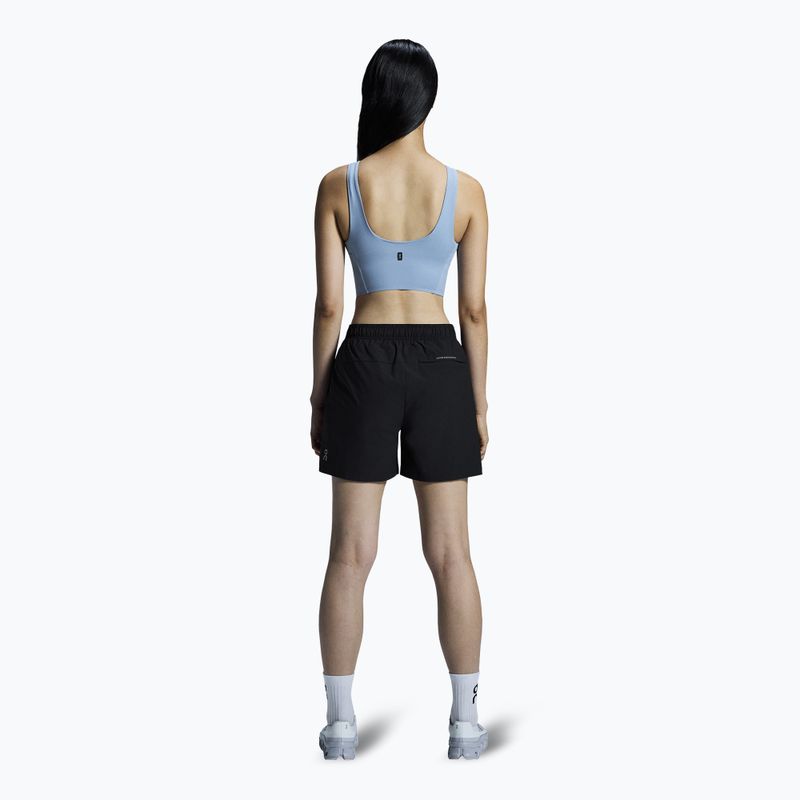 Pantaloncini da corsa On Running 5" Core nero da donna 3