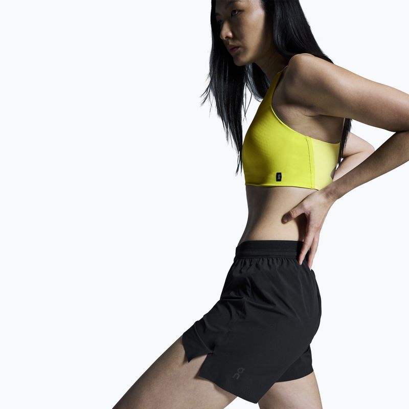 Pantaloncini da corsa da donna On 5" Performance nero 7