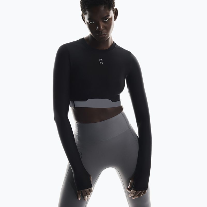 Maglia a maniche lunghe da donna per allenamento On Train Crop black 4