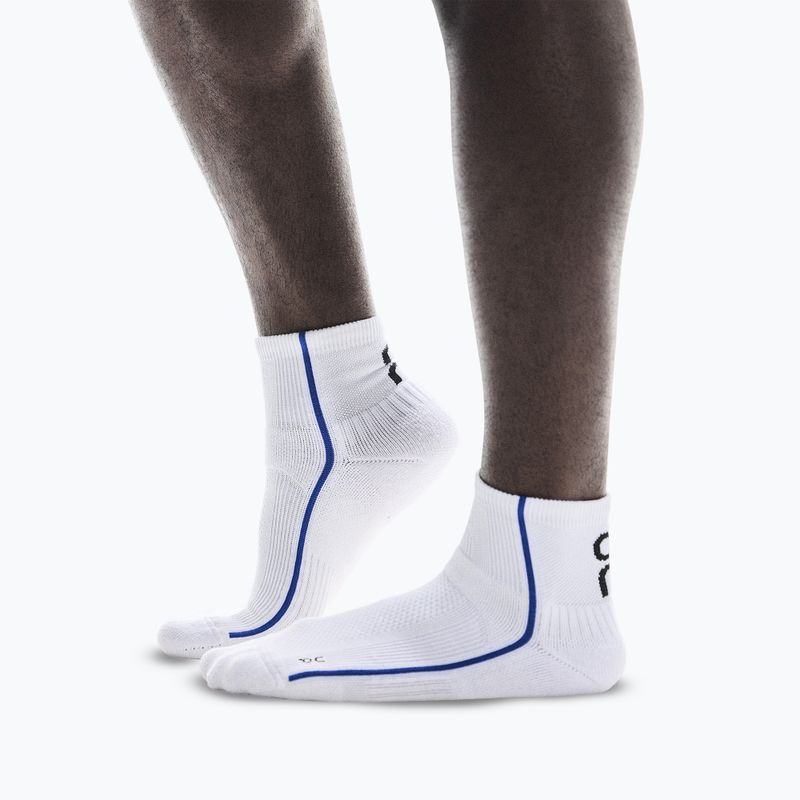 Calze On Running Court Mid bianco/indaco 2
