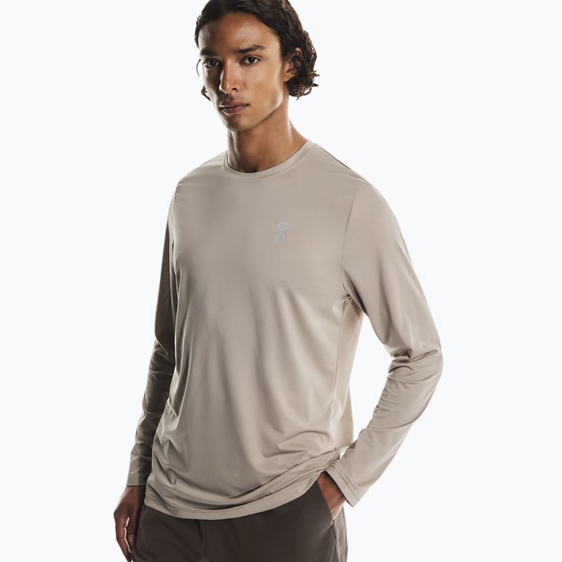 On Core Long-T da uomo, manica lunga da running bianca non colorata 5