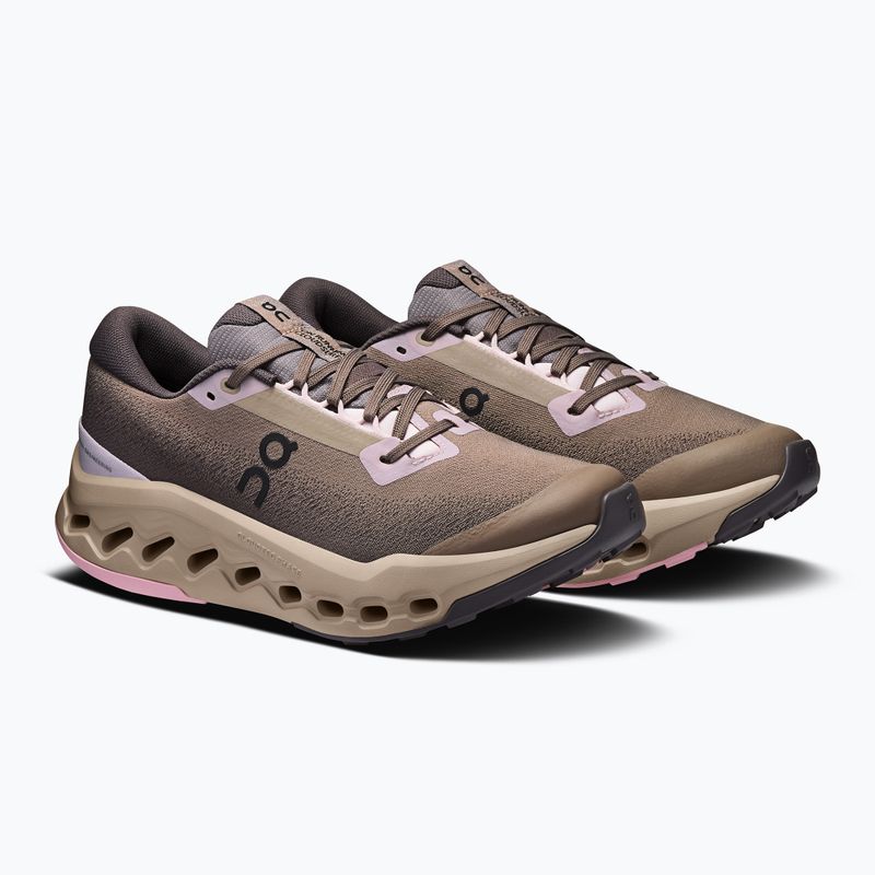 Scarpe da corsa On Cloudsurfer Trail 2 Waterproof cenerino/deserto da donna 10