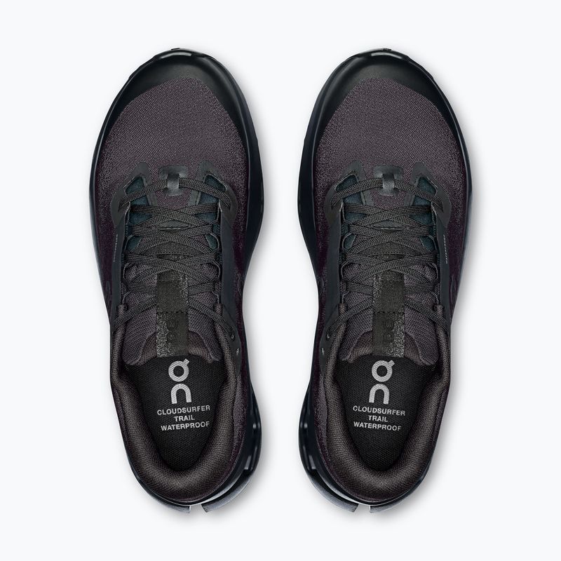 Scarpe da corsa da donna On Cloudsurfer Trail 2 Waterproof nero/nero 6