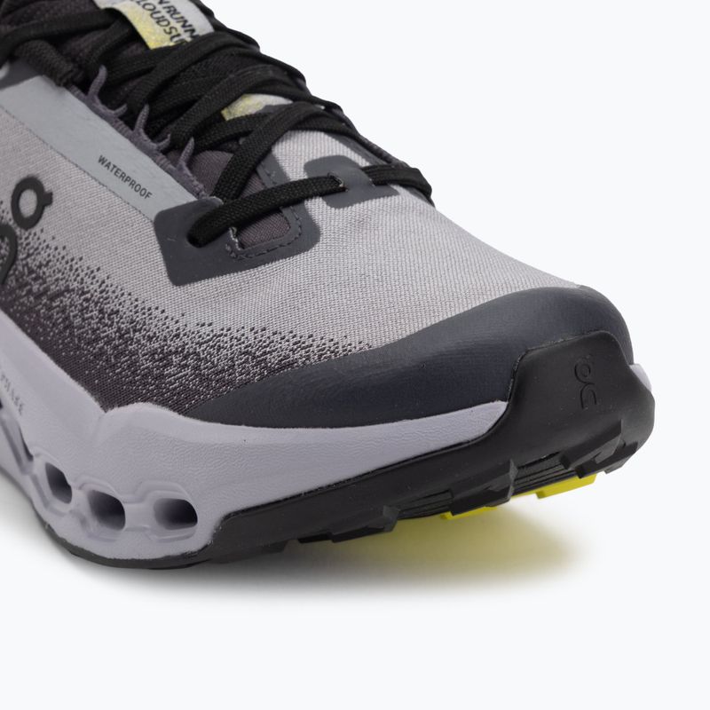 Scarpe da corsa da donna On Cloudsurfer Trail 2 Waterproof nero/lilla 7