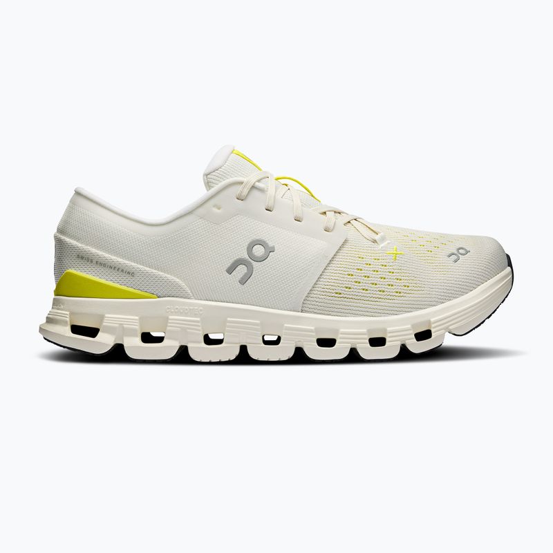 Scarpe da corsa On Cloud X 4 avorio/lime da uomo