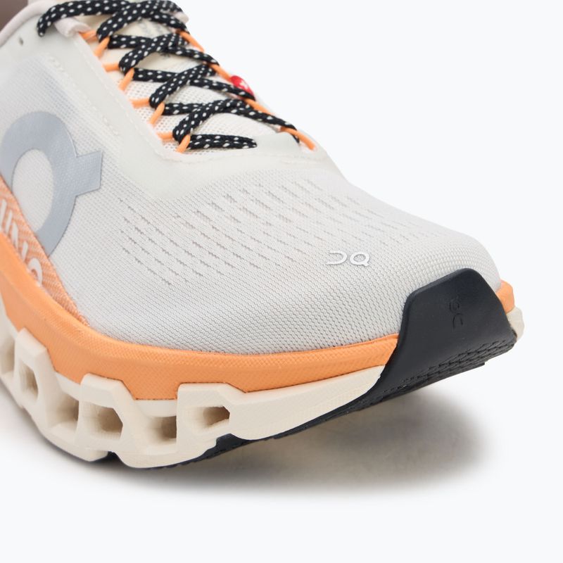 Scarpe da corsa On Cloudmonster 2 da donna, avorio/tangerine 7