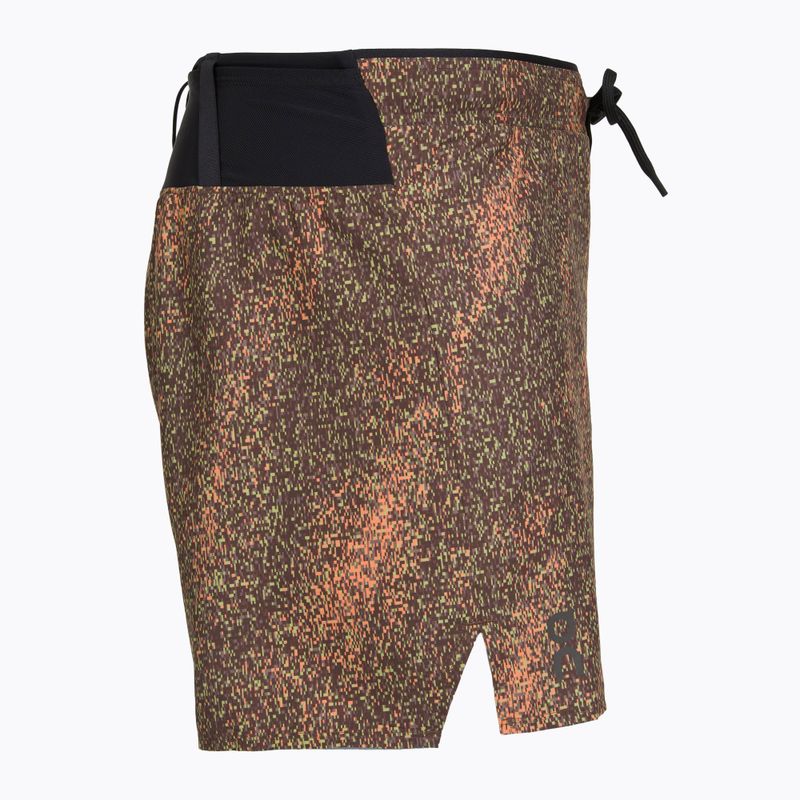 Pantaloncini da corsa uomo On Trail Black/Gobi 3