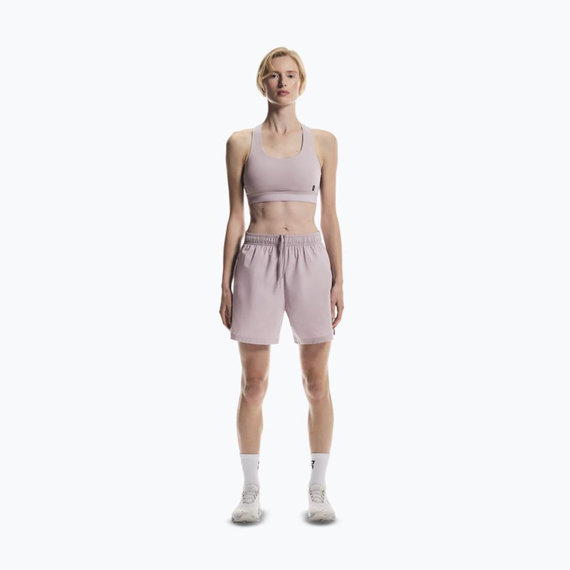 Pantaloncini running donna On 5" Core heron 2