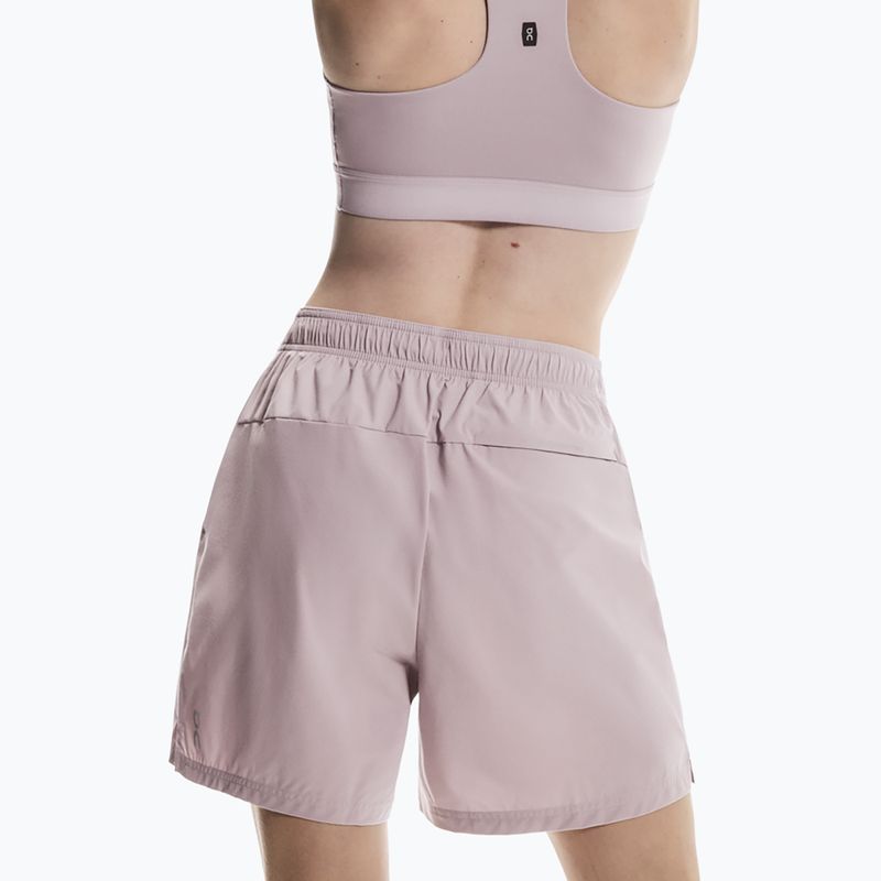 Pantaloncini running donna On 5" Core heron 4