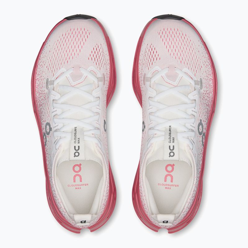 Scarpe da corsa donna On Cloudsurfer Max white/camellia 6