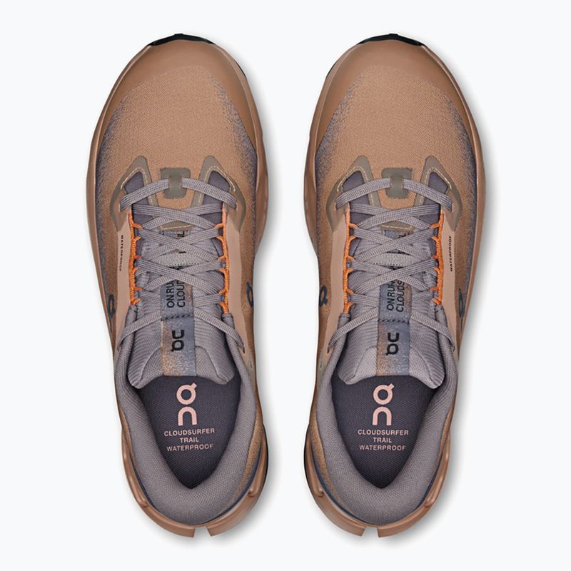 Scarpe da corsa uomo On Cloudsurfer Trail 2 Waterproof portobello/pebble 6
