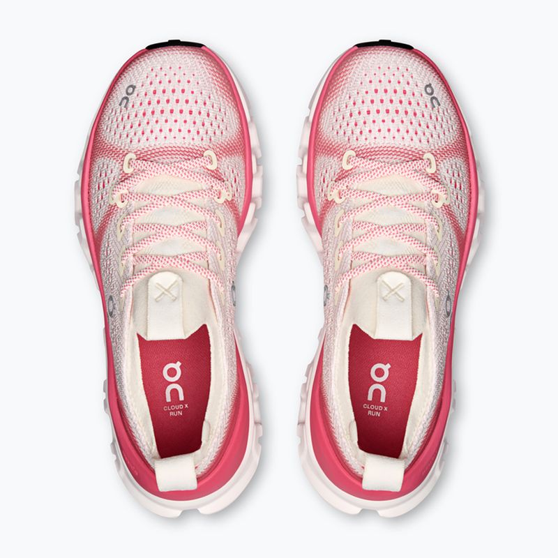 Scarpe da allenamento donna On Cloud X Tempo ivory/camellia 2