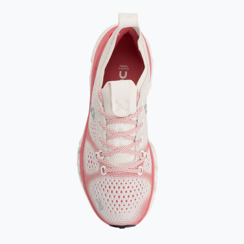 Scarpe da allenamento donna On Cloud X Tempo ivory/camellia 5