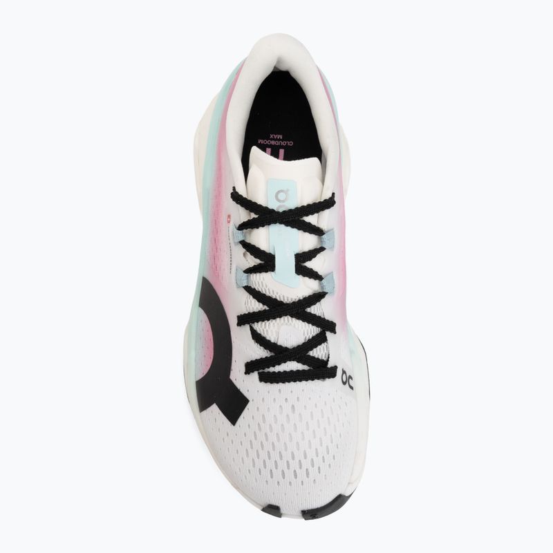 Scarpe da corsa donna On Cloudboom Max white/celeste 5
