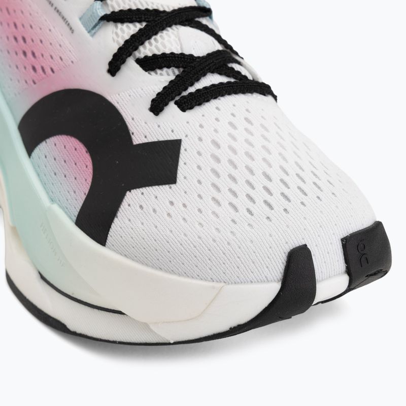 Scarpe da corsa donna On Cloudboom Max white/celeste 7