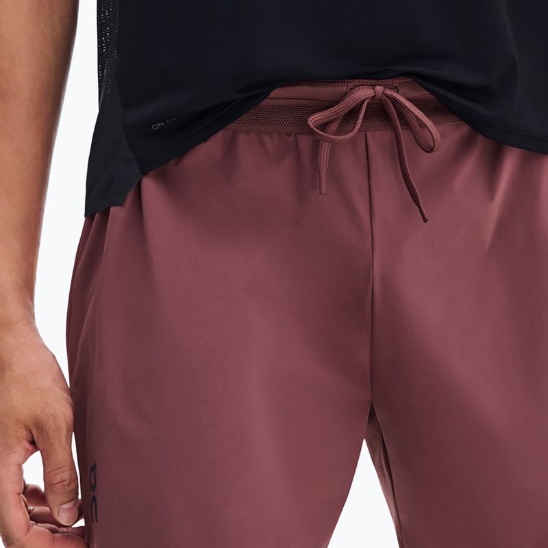Pantaloncini da corsa da uomo On 5" Performance barberry 5