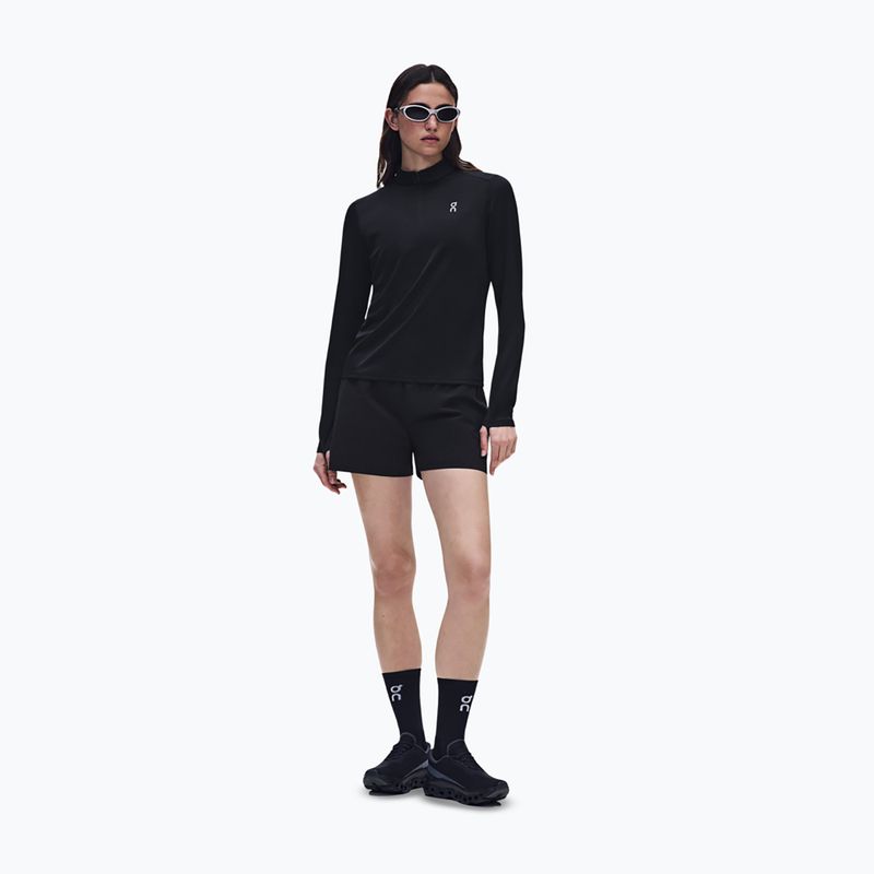 Felpa da corsa donna On Core 1/4 Zip black 2