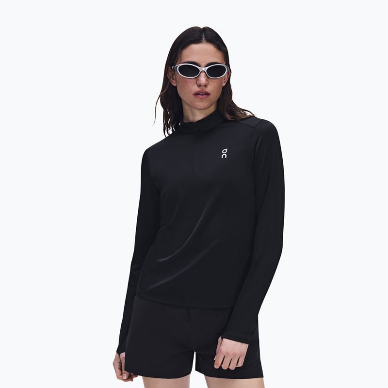 Felpa da corsa donna On Core 1/4 Zip black 4