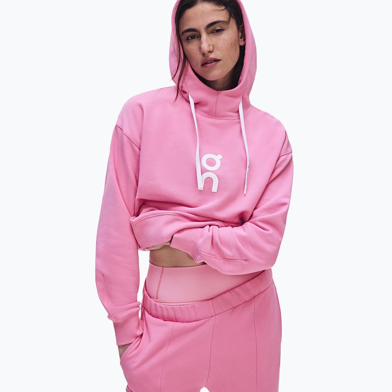 Felpa donna On Club Hoodie bubblegum 4